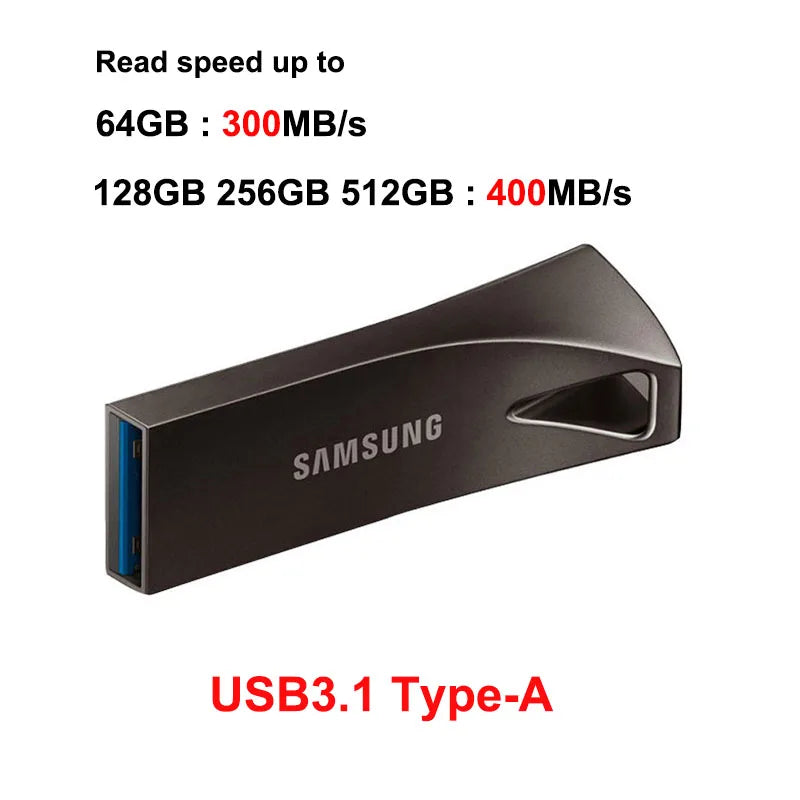 Samsung USB Flash Drive - USB 3.1 Mini Pen Drive 64GB–256GB Up to 400MB/s Read Speed