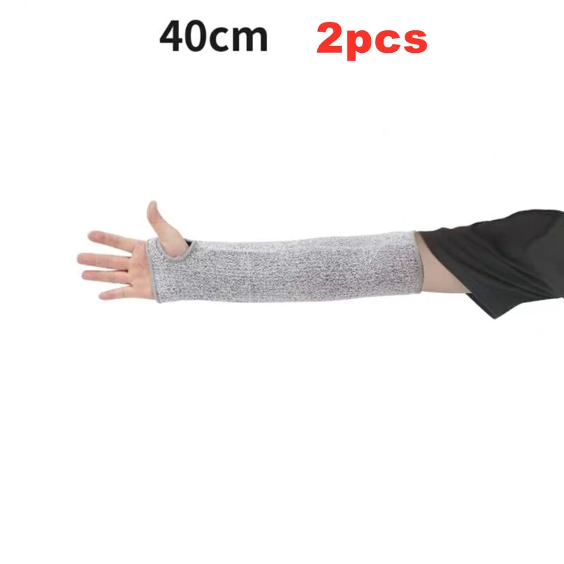 Level 5 HPPE Cut-Resistant Arm Sleeves - Anti-Puncture Protective Work Sleeves for Hand & Arm Safety