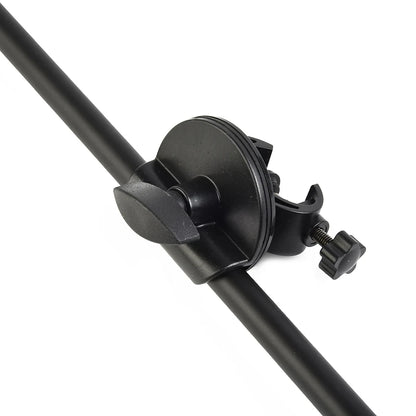 55CM Rotating Microphone Stand with Crossbar Arms - Mic Clip, Phone Holder, and Extension Bracket, Designed with 3/8" Thread Crossbar