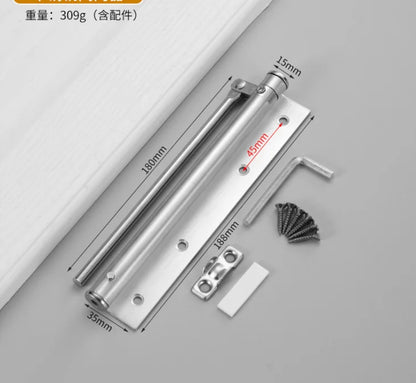 Adjustable Door Closer - Aluminum Alloy Automatic Spring Soft Close, Fire-Proof Heavy Duty Hardware