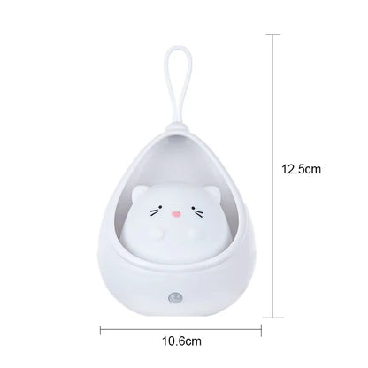 LED Night Light with Human Sensor – USB Rechargeable Sleep Lamp for Bedroom, Bedside, Corridor & Desktop Decoration