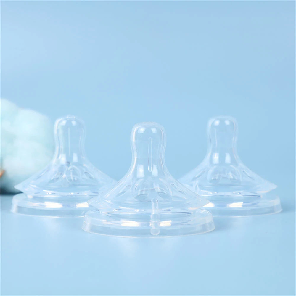 Silicone Baby Bottle Nipple - 5.5cm Wide Mouth Natural Shape, Soft & Easy-Clean Feeding Accessory