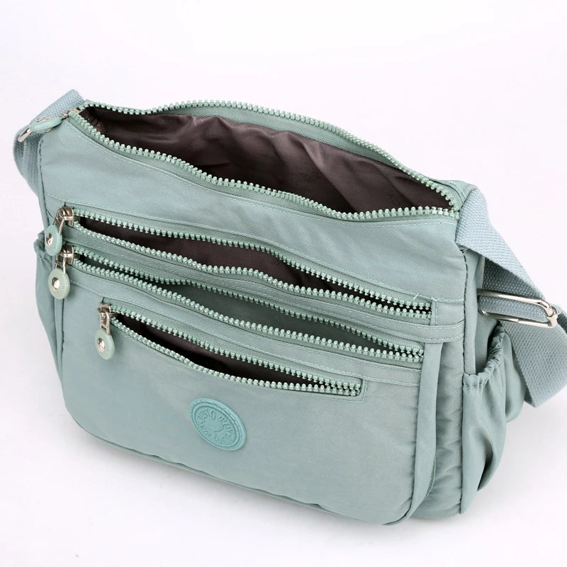 Waterproof Nylon Shoulder Bag | Crossbody Messenger Bag for Women | Ladies Handbag