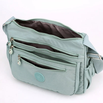 Waterproof Nylon Shoulder Bag | Crossbody Messenger Bag for Women | Ladies Handbag