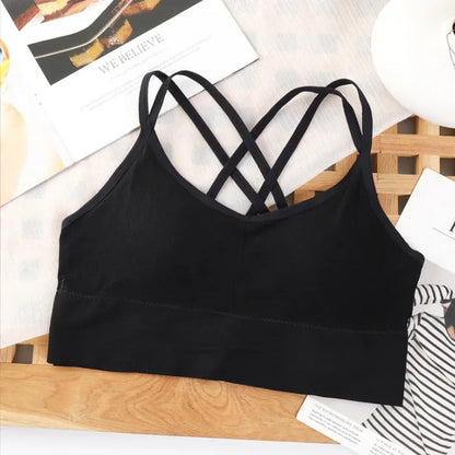 Women’s Sexy Crossback Tank Top — Breathable Running & Yoga Sports Bra | Soft Fitness Crop Top