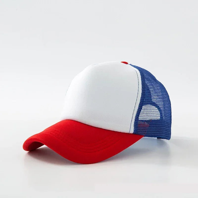 Custom Logo Trucker Hat - Adjustable Polyester Mesh Baseball Cap for Men & Women