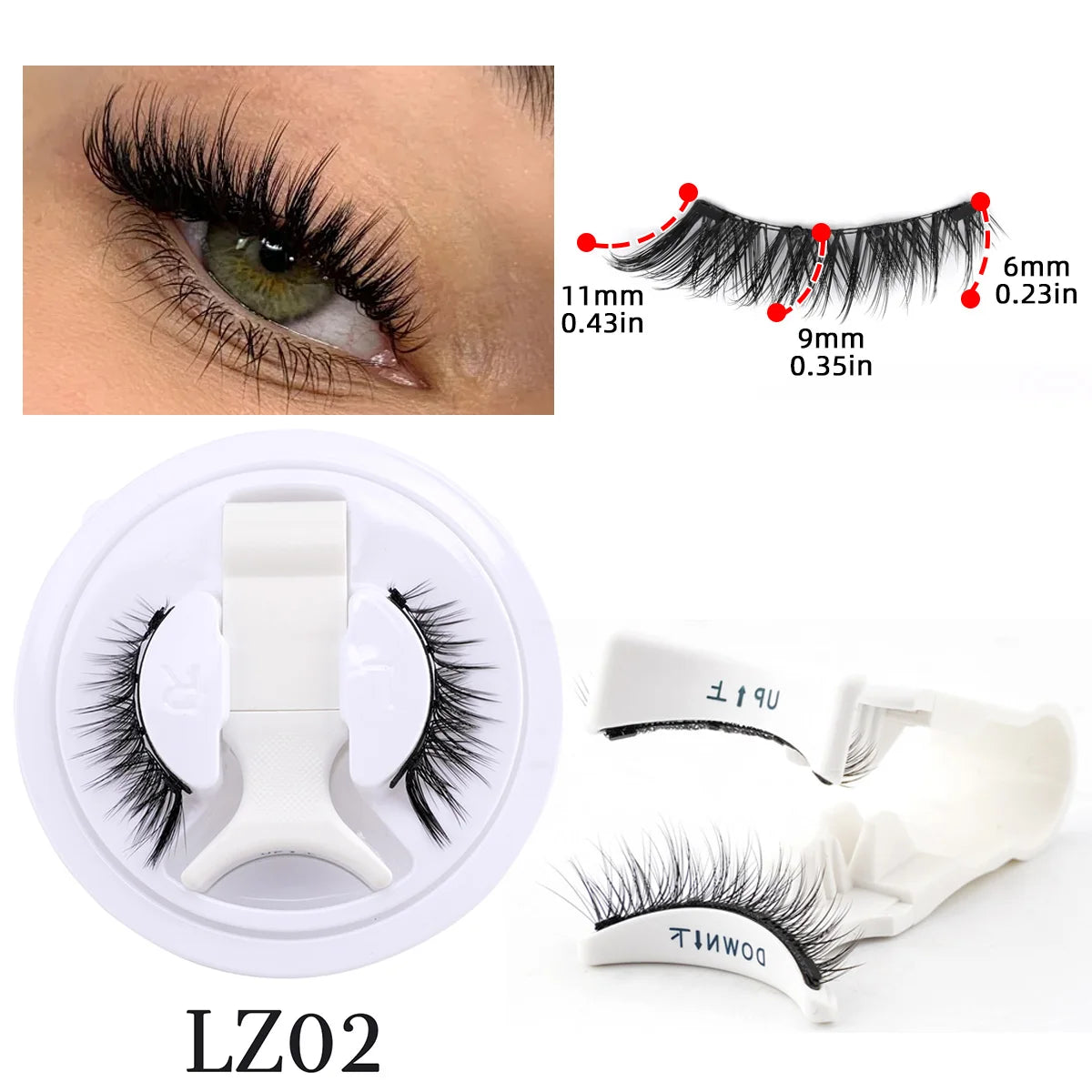 Handmade 3D Magnetic Mink Eyelashes – 1/2 Pairs Reusable False Lashes with Tweezers for Natural Long Look Makeup