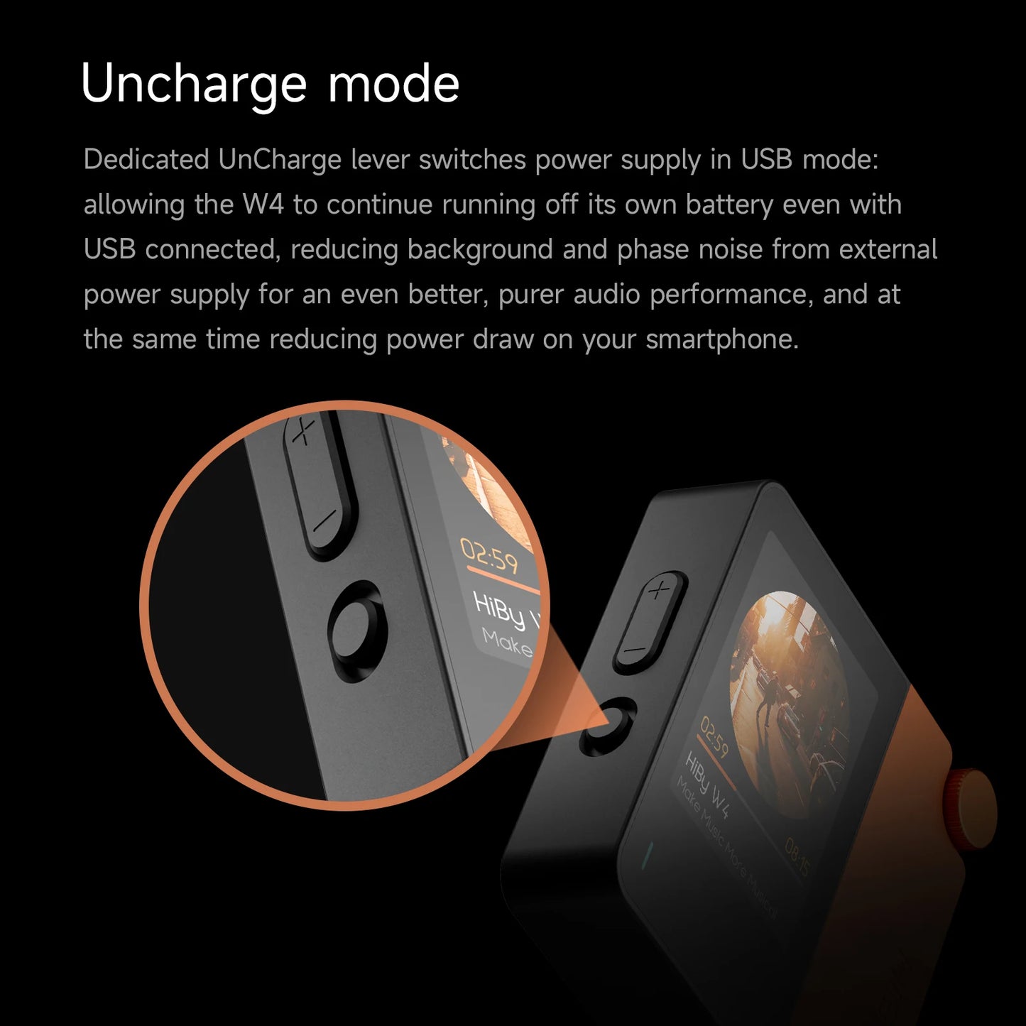 HiBy W4 Wireless HiFi Headphone Amplifier & USB DAC — Bluetooth 5.4, 3.5mm/4.4mm, DSD512, LDAC, CarPlay Compatible