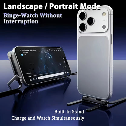 Foldable 240W Fast Charging Cable with Phone Stand - Ultra-Fast Data Cable for Phones & Tablets