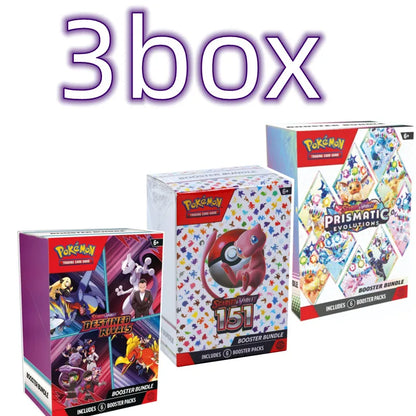 Pokemon V10 Booster Bundle - Destined Rivals, Prismatic Evolutions, Scarlet & Violet 151 English Trading Cards Gift Set