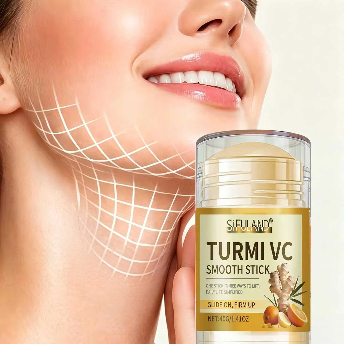 Turmeric & Vitamin C Neck and Facial Cream - Hydrating Anti-Aging Skin Care for Smoother, Firmer-Looking Skin