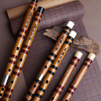 Chinese Bamboo Flute Dizi – Traditional Flute for Beginners, Key C/D/E/F/G Musical Instrument