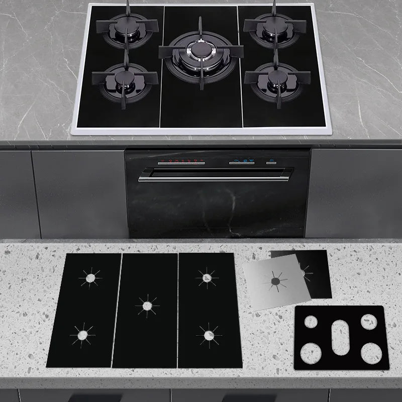 Gas Stove Protector Mats – 1/4/6/8PCS Cooker Liner for Kitchen Stovetop Cleaning