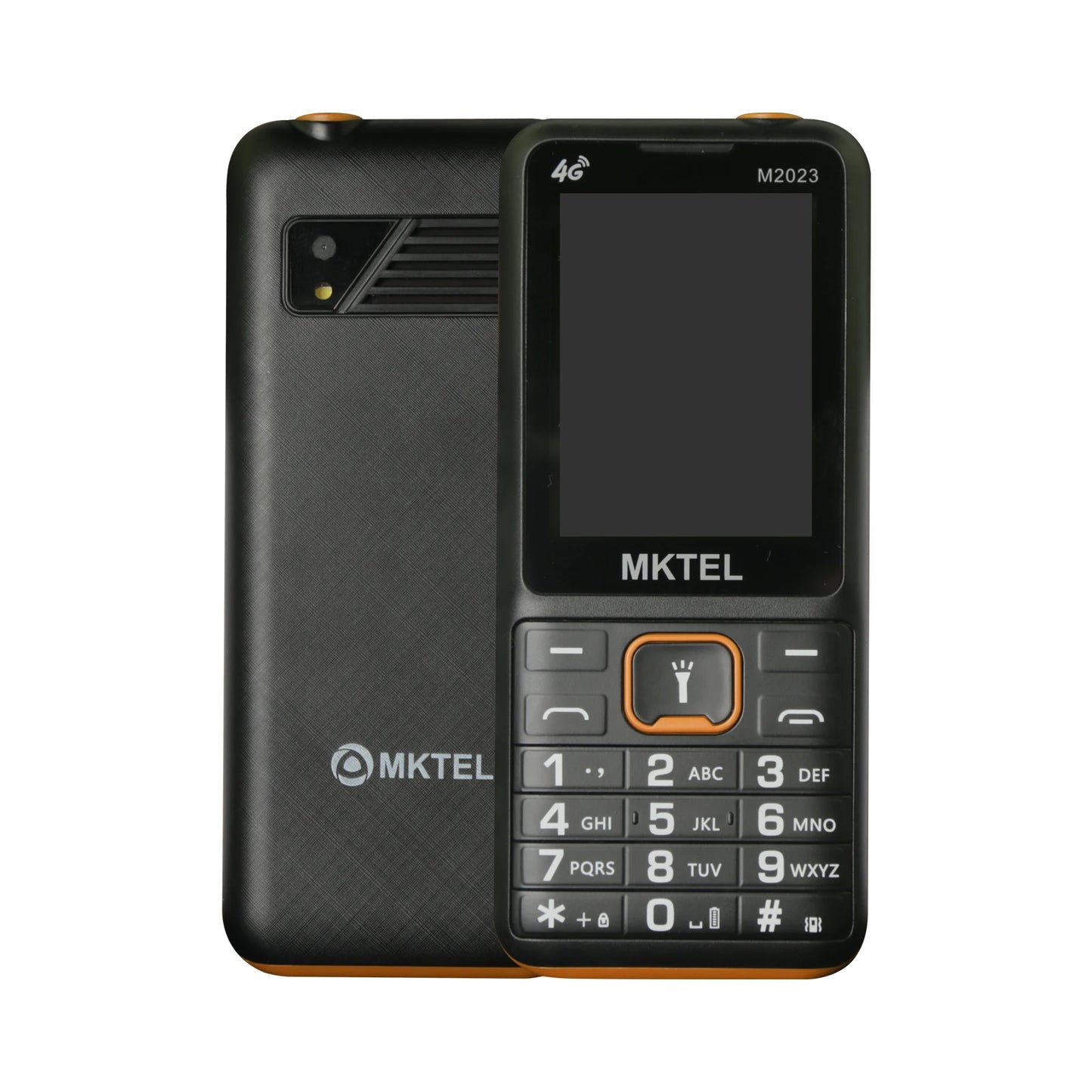 MKTEL M2023 4G Feature Phone – 2.4" Screen, Dual SIM, 1800mAh Battery, MP3/MP4/FM Radio, Puguang Lamp