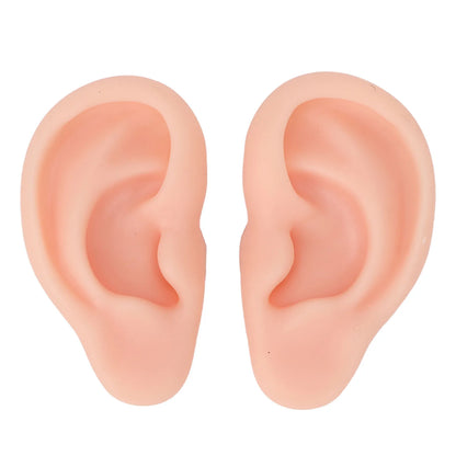 Soft Silicone Ear Model – Flexible Piercing Practice & Earring Display Training Mannequin for Jewelry Showcase & Ear Piercing Practice