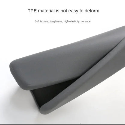 Tesla Model 3/Y 2023-2024 Armrest Protector Box Cover – Soft White TPE Center Console Pad for Model 3 Highland