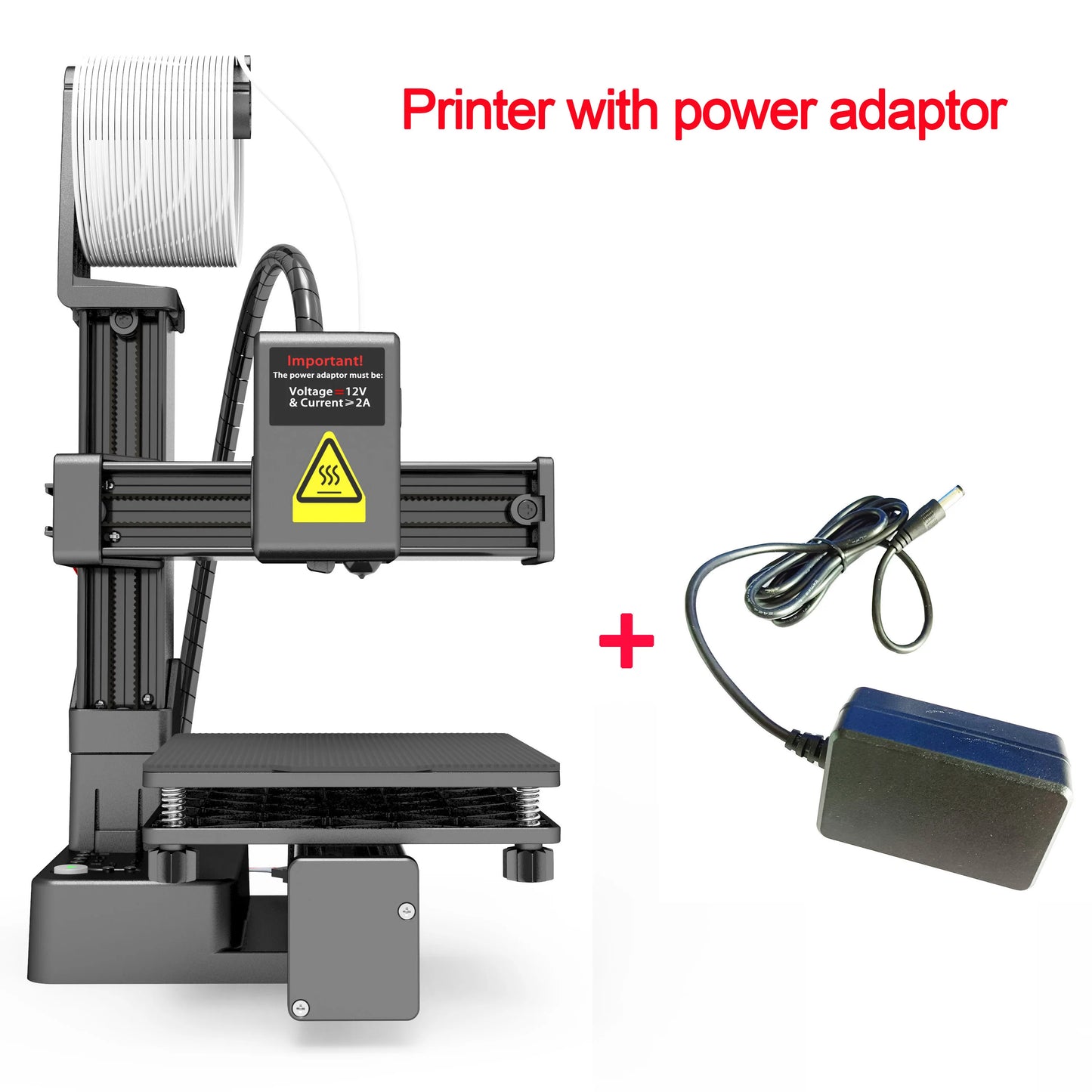 EasyThreed Entry-Level 3D Printer – Compatible with 1.75mm PLA & TPU Filament, Includes Power Adapter