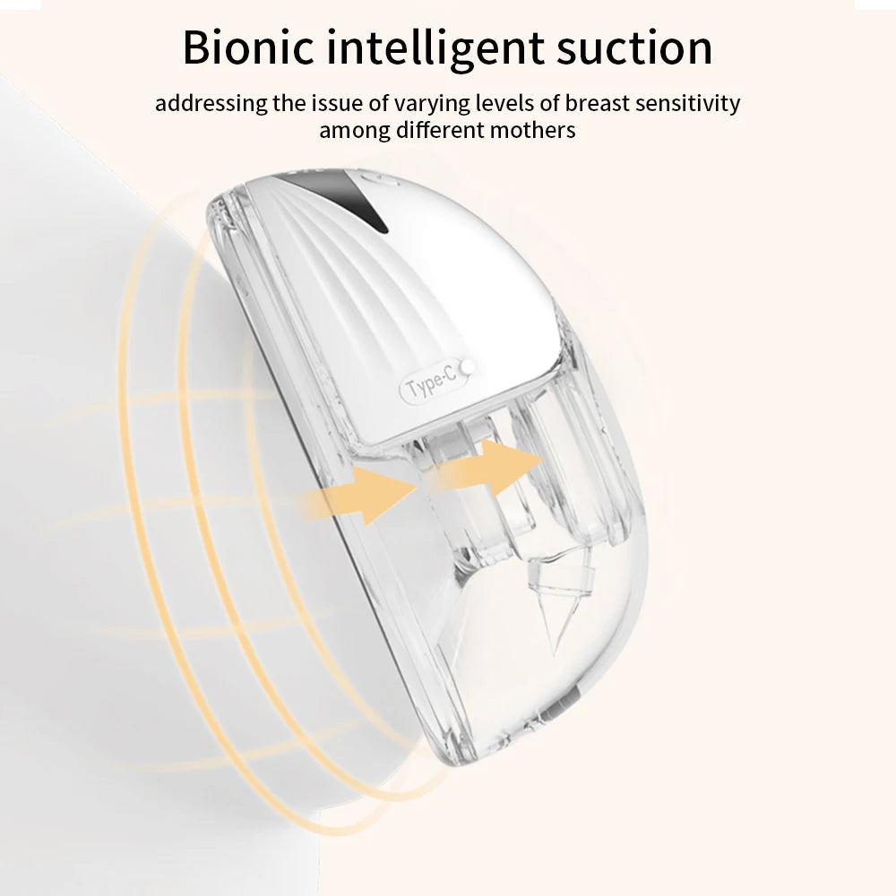 Hands-Free Electric Breast Pump — Wearable Lightweight Milk Collector with LED Display, 4 Modes & 12 Levels