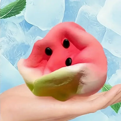 Anti-Stress Squishy Watermelon Toy – Soft Ice Skin Slow Rebound Squeeze Decompression Stress Relief Fidget Toy for Relaxation
