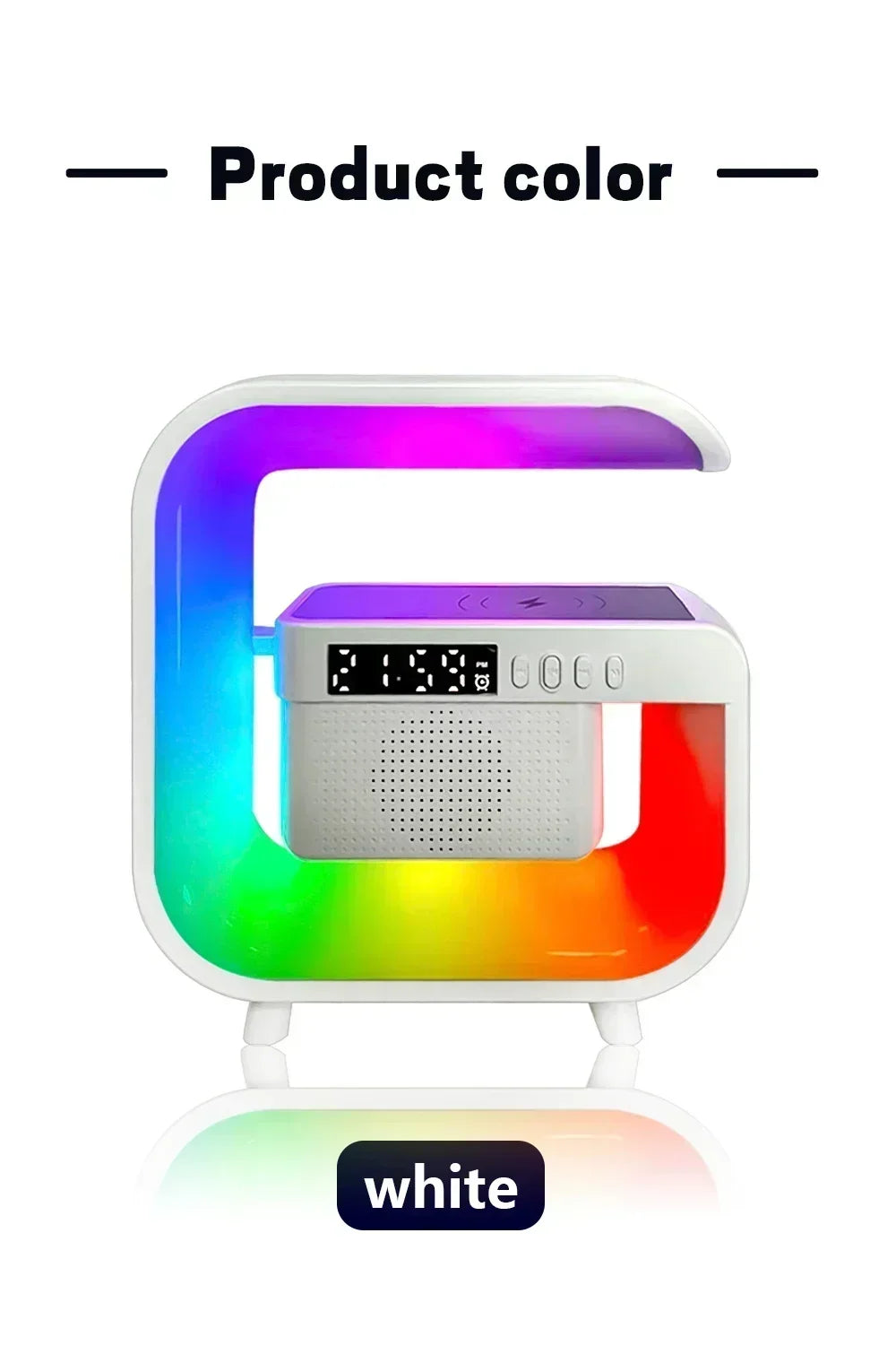 Multifunction Wireless Charger Pad — Stand, Speaker, TF Card, RGB Night Light, Fast Charging Station for iPhone 16/15, Samsung, Xiaomi, Huawei