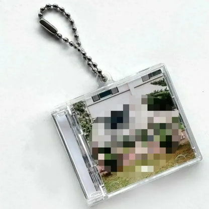 1/50pcs Clear Mini CD Case Pendant – DIY Commemorative Album Keychain & Backpack Hanging Decoration Keyrings