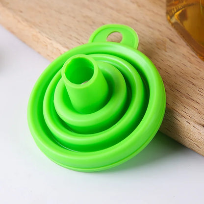 Folding Silicone Engine Funnel - Automotive & Home Use Liquid Funnel for Detergent & Tools