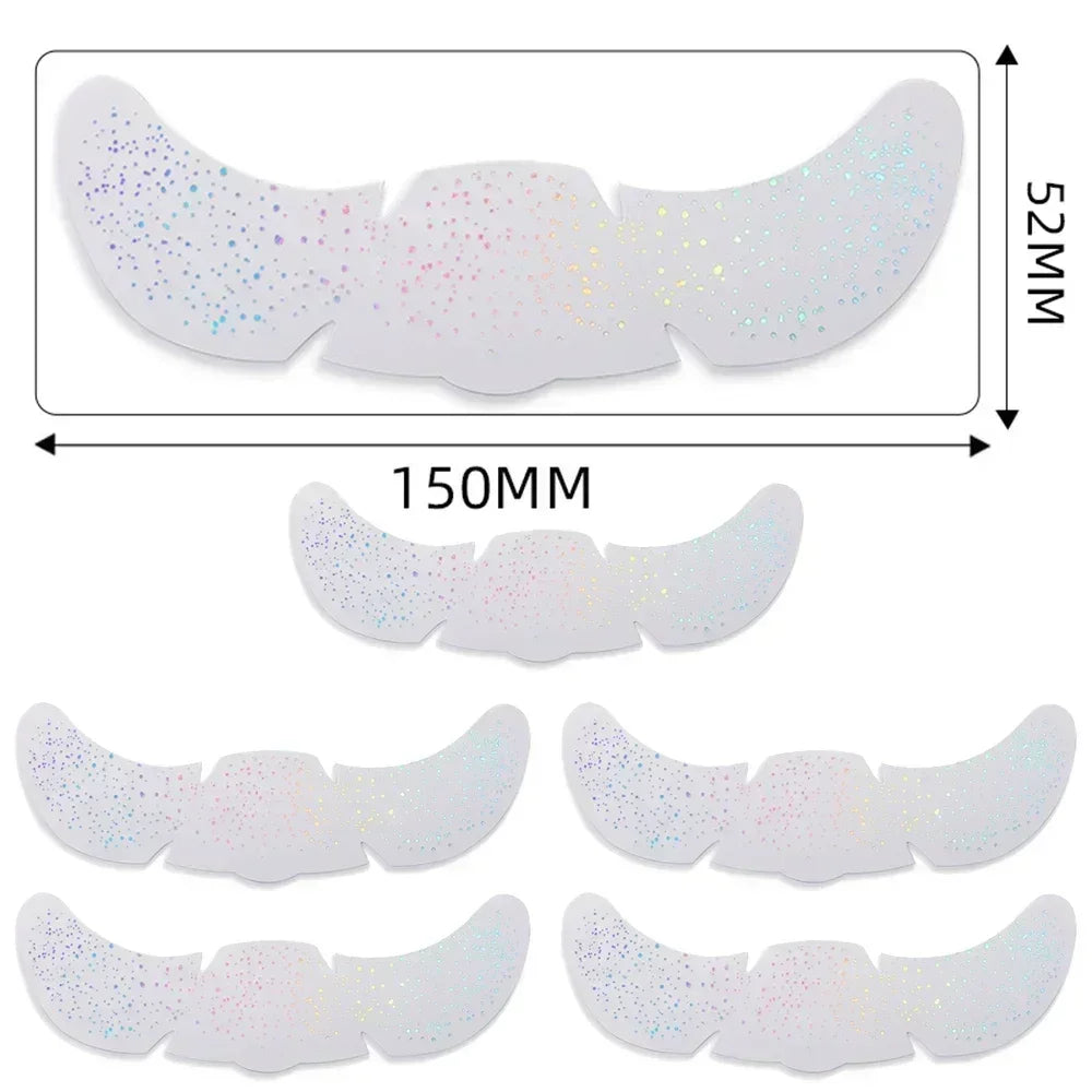 6pcs Hot Stamping Freckles Makeup Patches – Metallic Gold & Silver Temporary Tattoo Stickers for Face