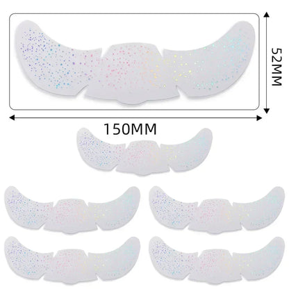 6pcs Hot Stamping Freckles Makeup Patches – Metallic Gold & Silver Temporary Tattoo Stickers for Face