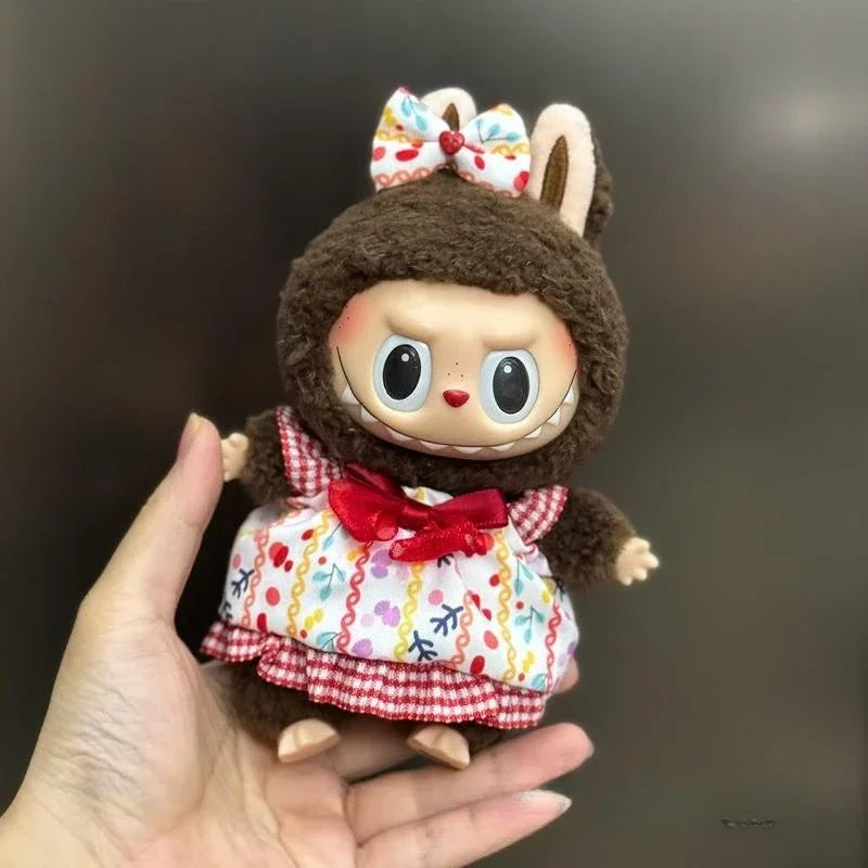 Mini Plush Doll Clothes Set – Kpop EXO Labubu Idol Overalls Outfit for 15-17cm Dolls, Clothing Gift