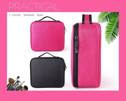 New Waterproof Makeup Bag for Women – Travel Cosmetic Case with Beauty Brush Storage & Embroidery Tool Organizer