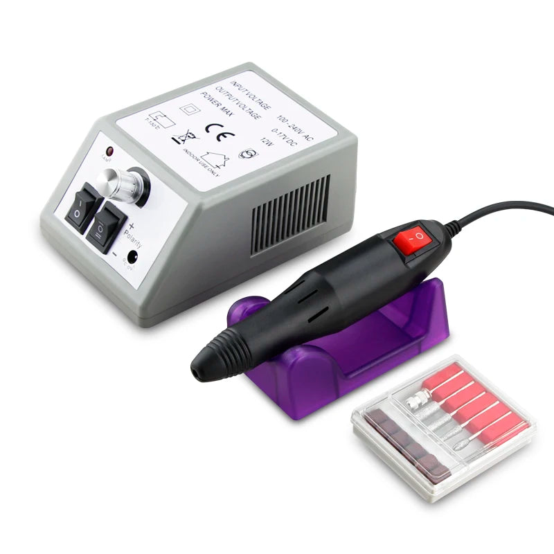 35,000/20,000 RPM Electric Nail Drill Machine – Professional Manicure & Pedicure File with Mill Cutter Sets for Nail Tips