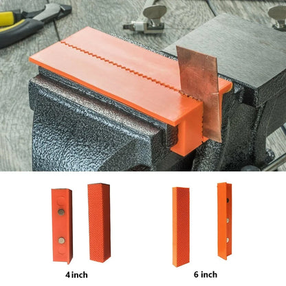 2PCS Magnetic Soft Jaw Pads – 4/5/6 Inch Rubber Pads for Metal Vise Bench Machine Tools