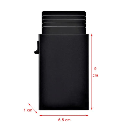 Anti-Theft RFID Aluminum Card Holder – Minimalist Smart Wallet Metal Case for Card Protection