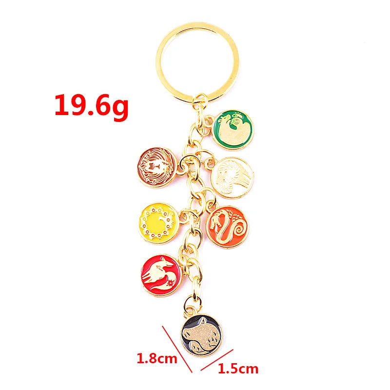 Seven Deadly Sins Anime Keychain - Meliodas & Hawk Pendant Key Ring Jewelry Souvenir for Fans
