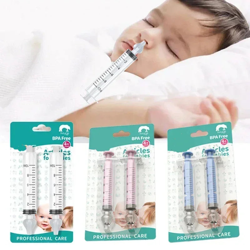 Baby Nasal Cleaner Syringe Set – 2-Piece 10mL Infant Nose Washer and Aspirator Tool
