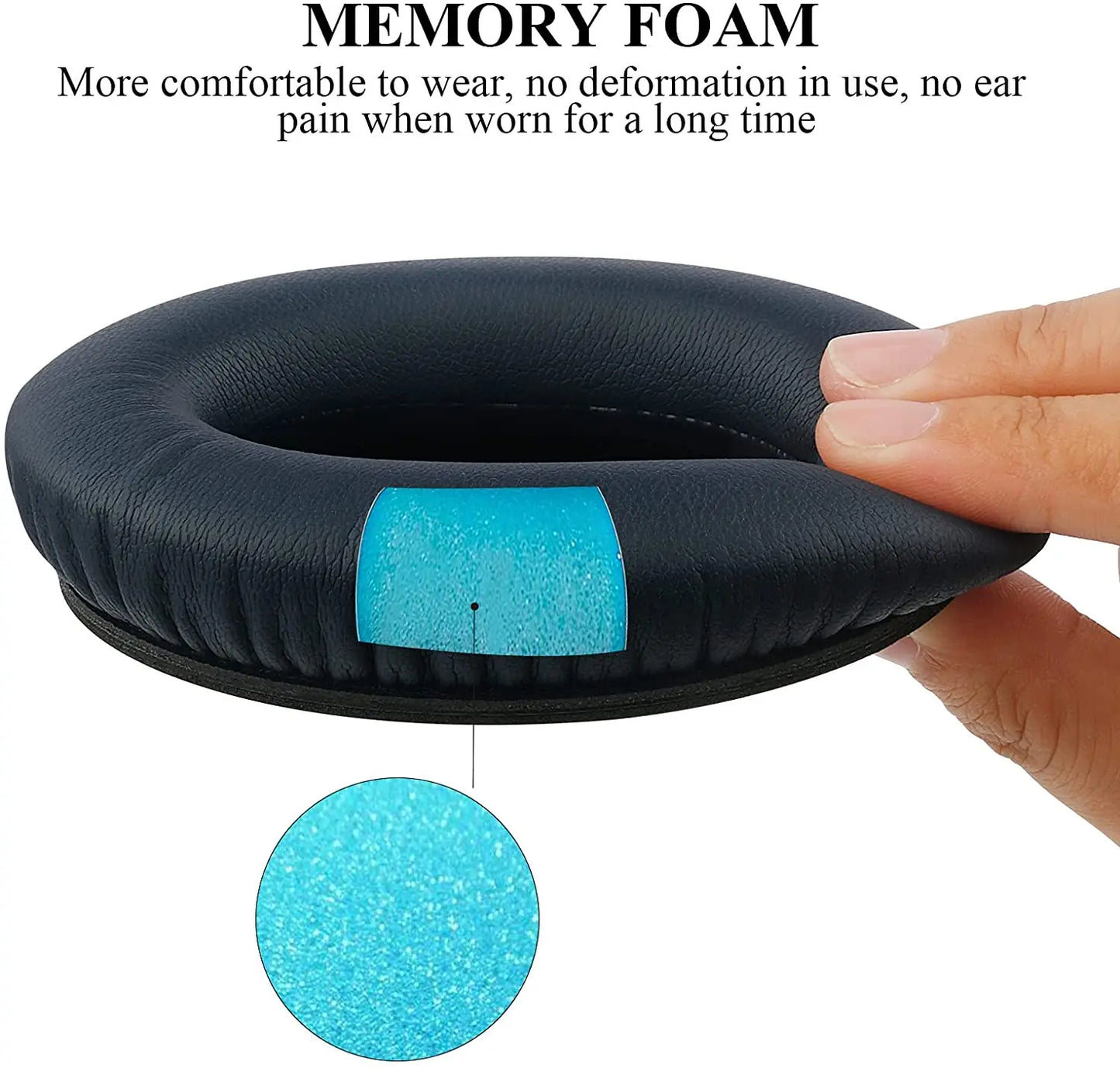 Replacement Memory Foam Ear Pads for BOSE QC35, QC35 II & QC45 Headphones | High-Quality Ear Cushions
