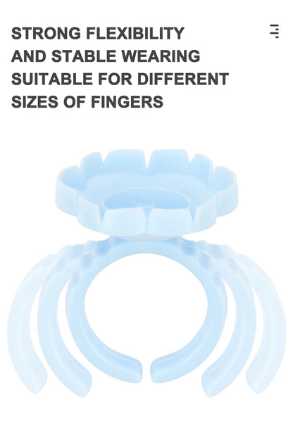 AILEISHI 100PCS Disposable Eyelash Glue Cup Rings – Lash Extension Pigment Holder Tattoo Makeup Tools