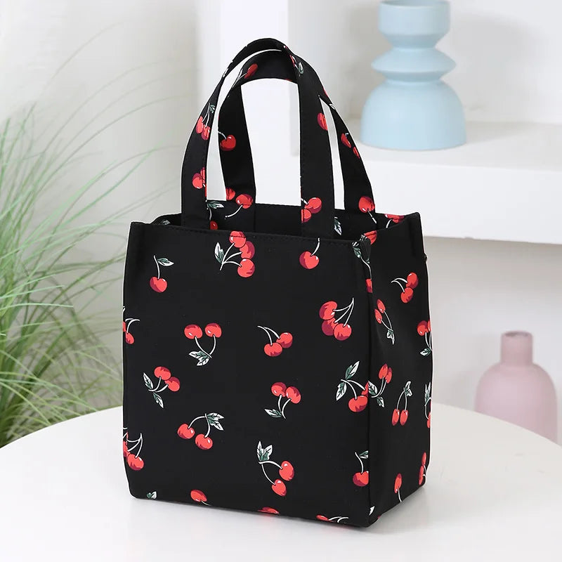 Fashionable Thickened Cotton Handbag — Large Capacity Tote, Mommy Bag, Lunch Box Storage Pouch, Commuter Handheld Bag