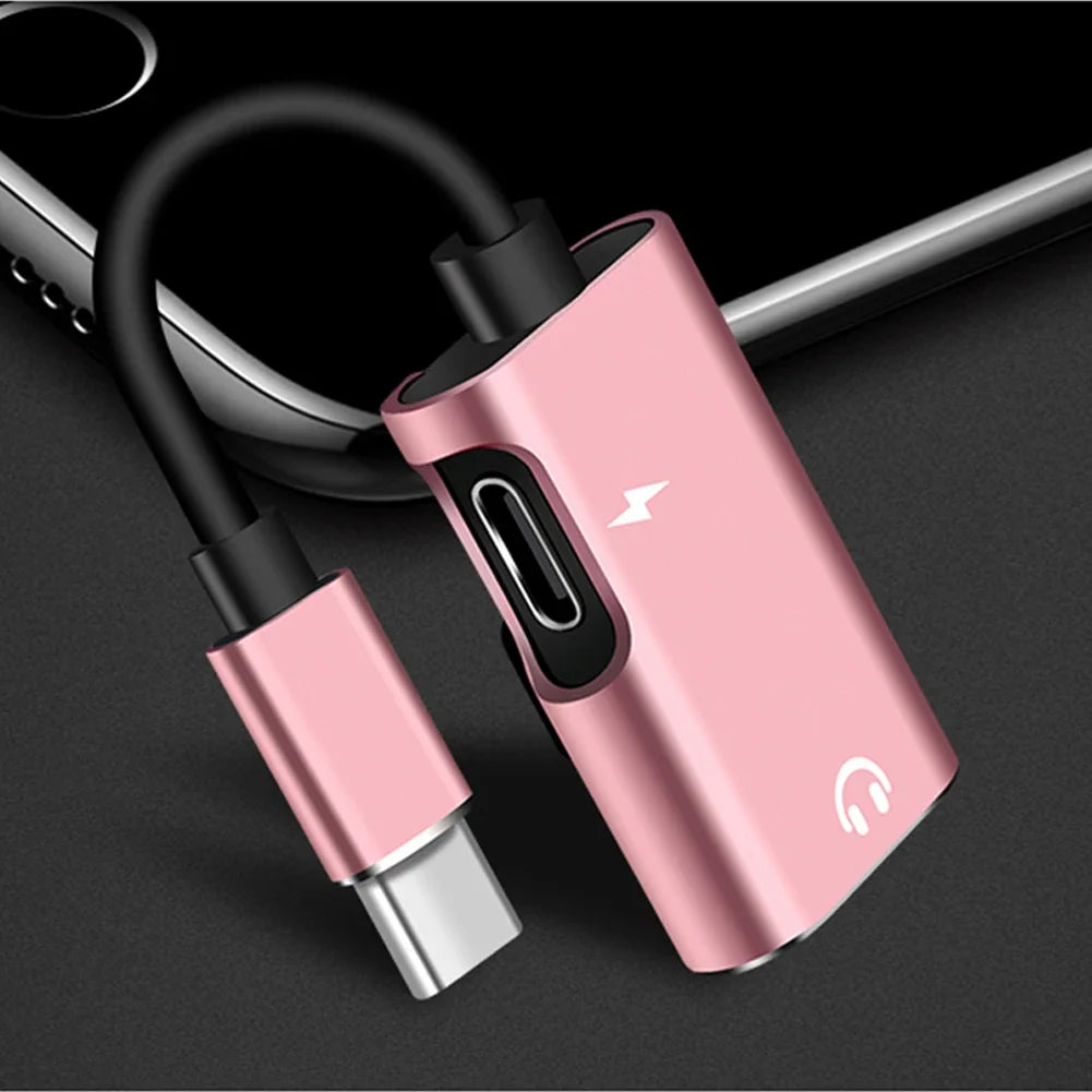 Type-C to 3.5mm Jack Adapter – Audio Splitter for Xiaomi, Huawei, USB-C Headphone Cable & Charger AUX Adapter