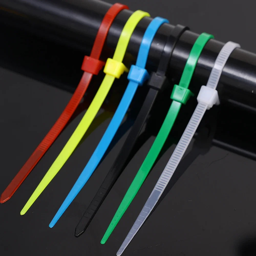 100/1000pcs Reusable Nylon Cable Ties – Adjustable Self-Locking Zip Tie Straps for Cord Organization & Binding