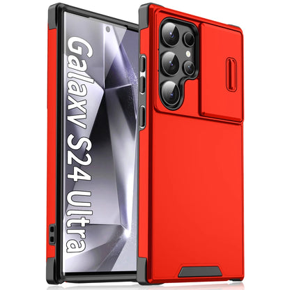 Slide Camera Armor Matte Samsung Case – Shockproof Cover for Galaxy S20–S25 Ultra/Plus/FE & Note 20 Ultra