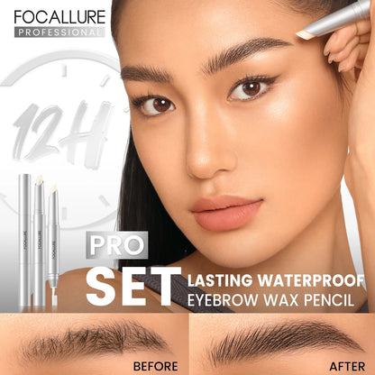 FOCALLURE 3D Eyebrow Gel Pencil – 2-in-1 Waterproof, Long-Lasting Eyebrow Wax & Enhancer Makeup Tool