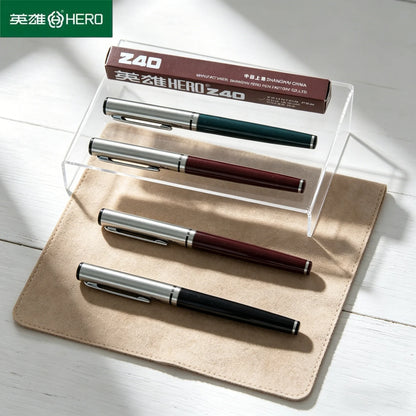 Hero 240 Retro Fountain Pen - Classic 0.5mm Fine Iridium Nib Smooth Writing Pen for Daily Use