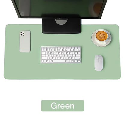 Large PU Leather Desk Protector Mat — Waterproof Non-Slip Mouse & Keyboard Pad