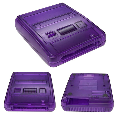 Bitfunx Transparent Replacement Case for SFC/Super Famicom – Clear Shell for Super NES Game Console
