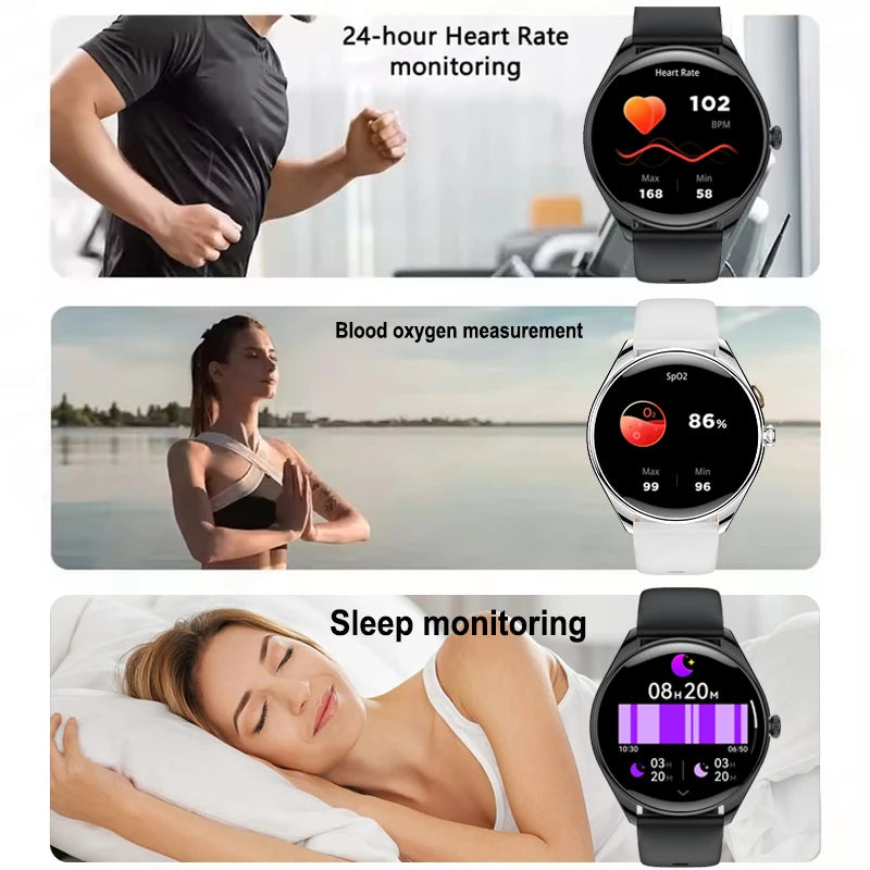 Ultra-Thin AMOLED Smartwatch for Men - 3D Display, Fitness Tracking, Heart Rate, Bluetooth Calls & Waterproof Design