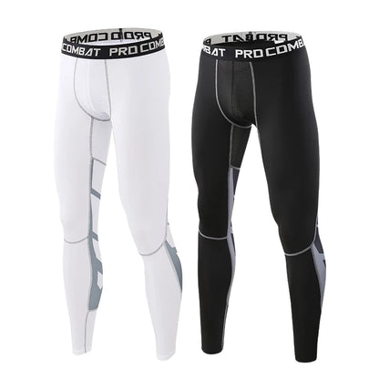 Versatile Performance Gear: Men's Lycra Compression Pants - Ideal for Cycling, Running, Basketball, Soccer - Elasticity Sweatpants for Fitness, Tights Legging Trousers with Rash Guard