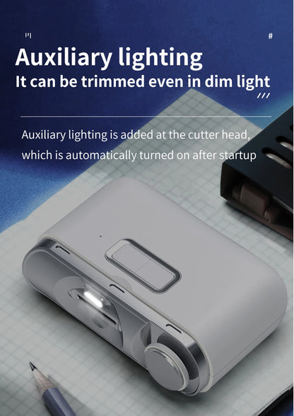 2-in-1 Electric Nail Clipper with Light - Type-C Rechargeable Manicure Machine, Portable Automatic Nail Cutter