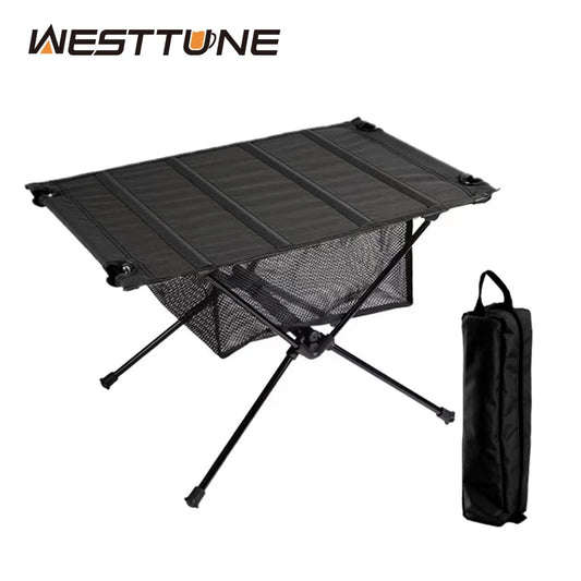 WESTTUNE Lightweight Camping Folding Table – Roll-Up 1680D Oxford & Aluminum Alloy for Outdoor Picnic & Travel