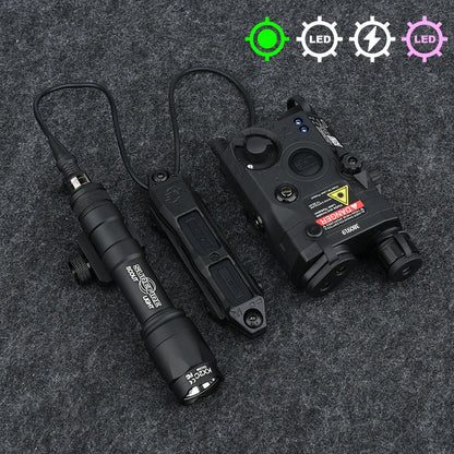 Tactical Surefir M300A/M600C Flashlight — Nylon PEQ-15 Battery Box with Dual Control Switch, Fits 20MM Rail